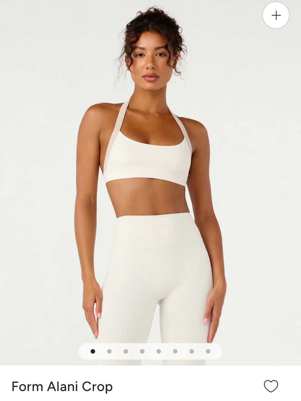 Alani Crop Sports Bra in Soft Cream - XS